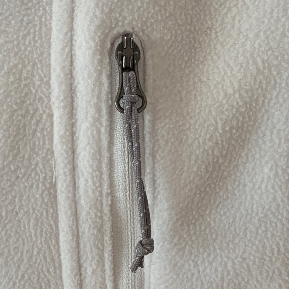 Columbia Women's White Utility Jacket fleece Medium EUC Full zip front - Picture 5 of 12